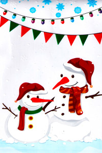 Пакет Новый год металл + рисунок  